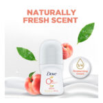 Dove 0% Deodorant Roll-On - Peach & Lemon Verbena - Image 2